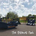 A picture of the play structure at The Reserves Park in Liberty Township